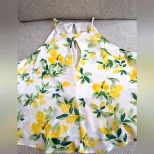 Women's Altar'd State Yellow/White Blouse XS NWT